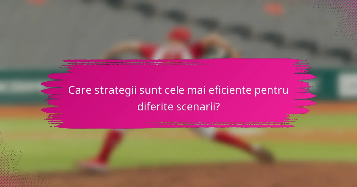 Care strategii sunt cele mai eficiente pentru diferite scenarii?