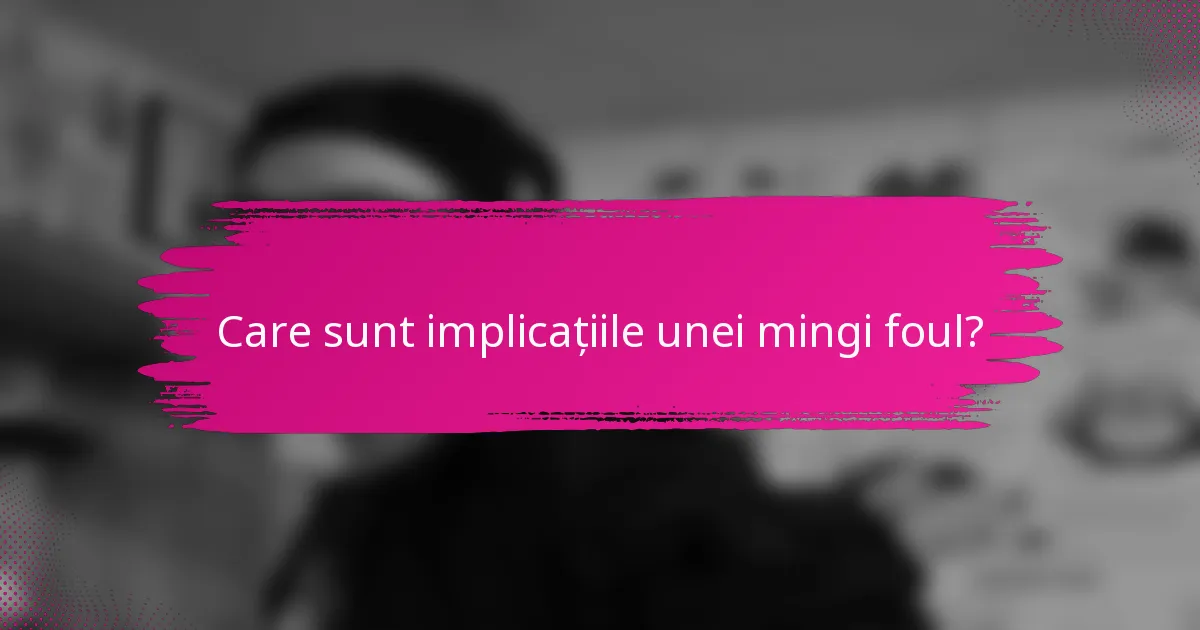 Care sunt implicațiile unei mingi foul?