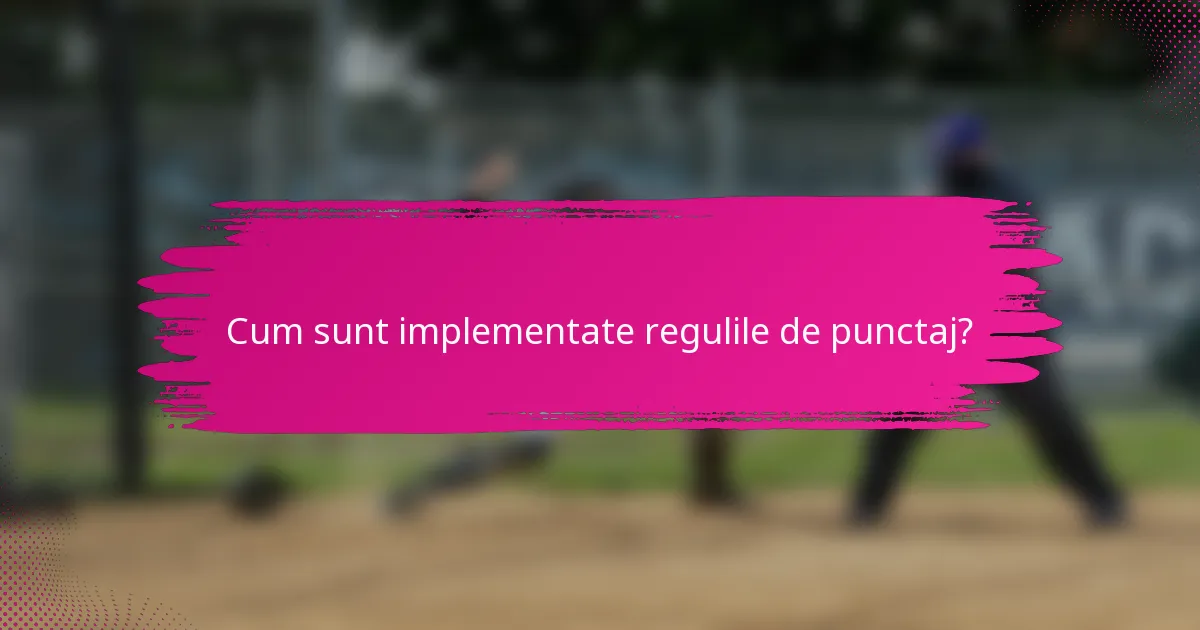 Cum sunt implementate regulile de punctaj?